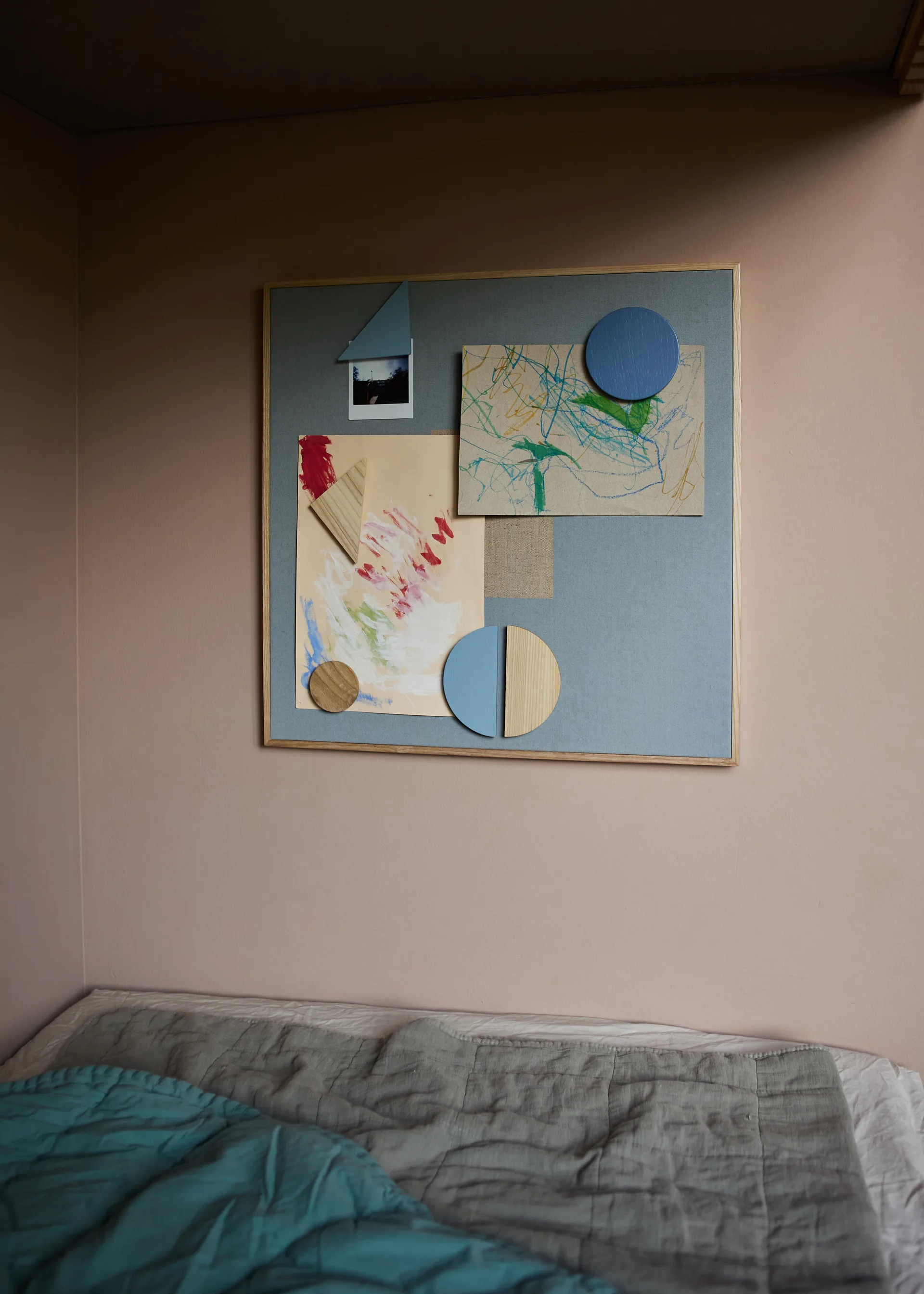 Noticeboard magneetbord + 3 magneten, Blauw Nofred