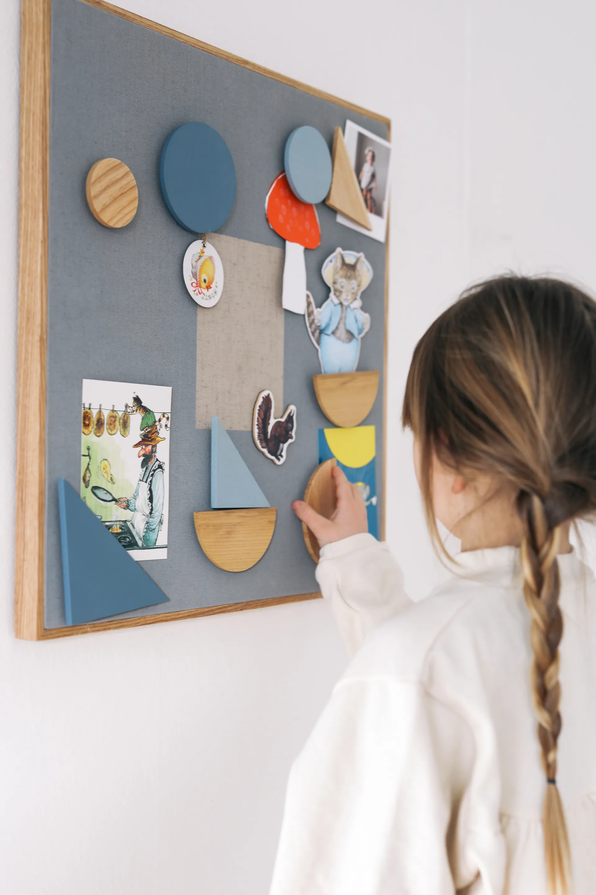 Noticeboard magneetbord + 3 magneten, Blauw Nofred