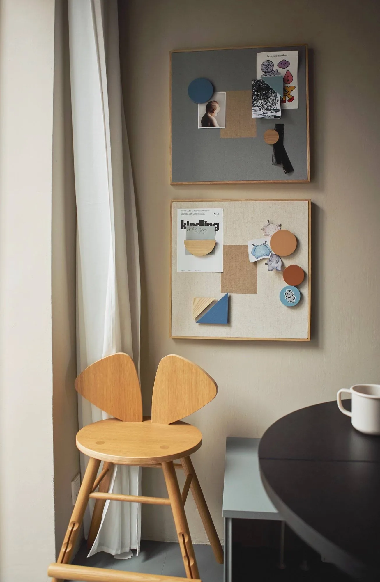 Noticeboard magneetbord + 3 magneten, Zand Nofred