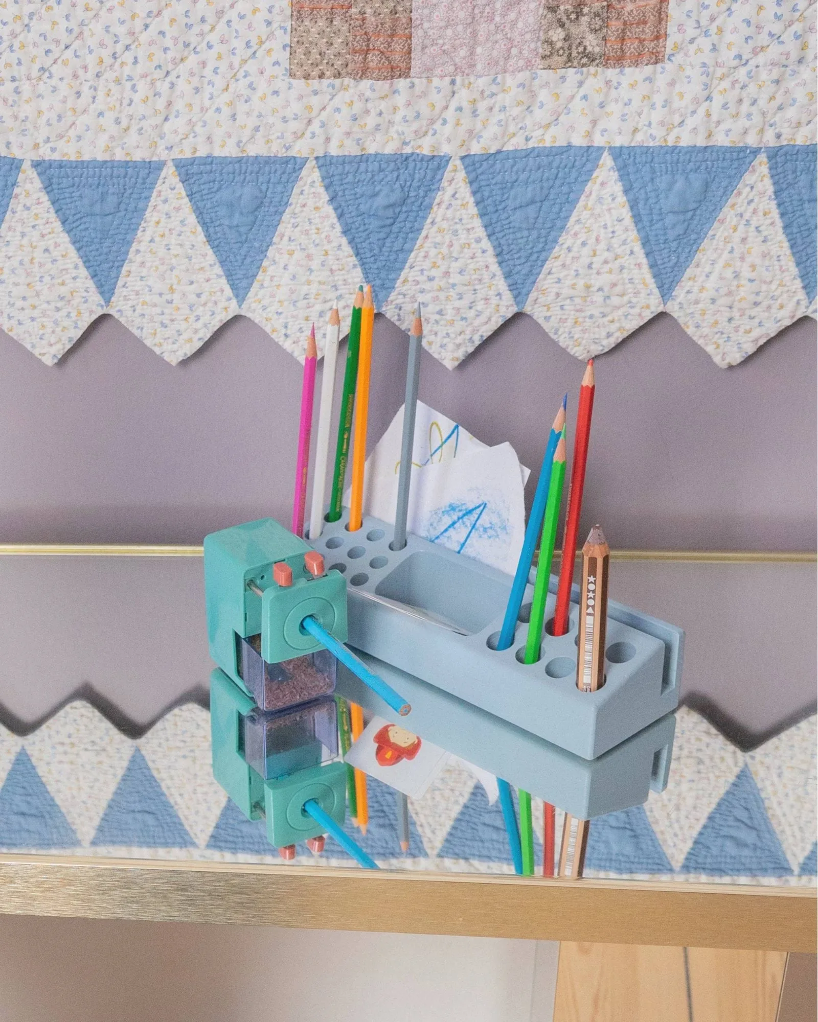 Penholder pennenbak, Blauw Nofred