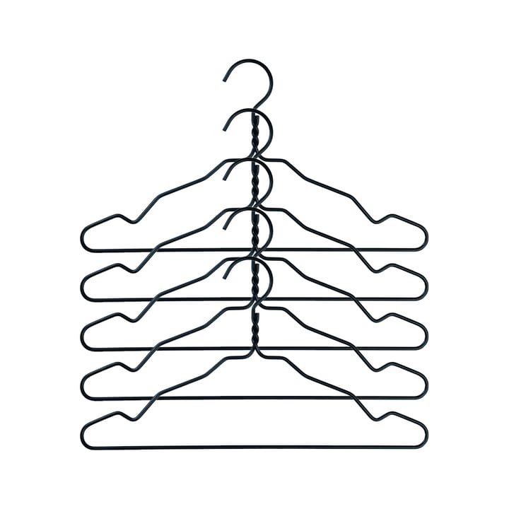 Alu kleerhanger 5-pack - zwart - Nomess Copenhagen