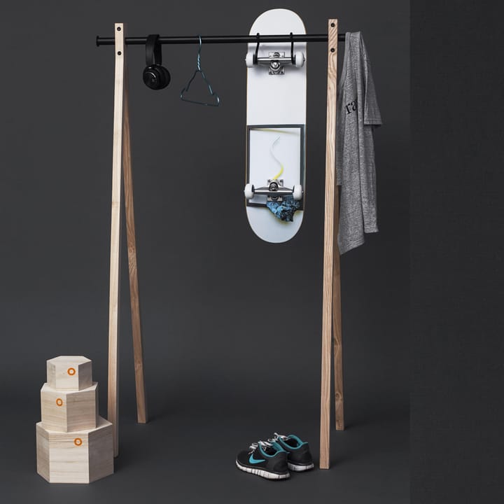 Dress-Up 90 kledingroede, natuur-zwart Nomess Copenhagen