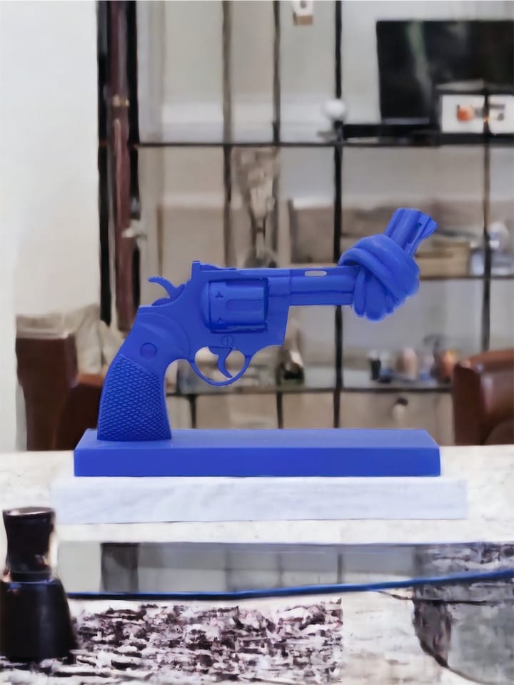Cobolt blue 19 cm, Blauw Non Violence