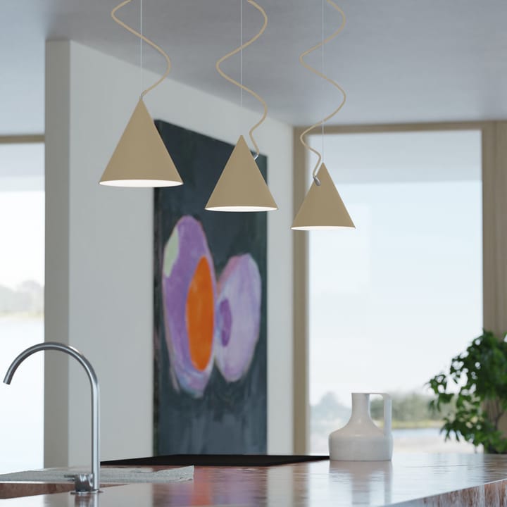 Castor hanglamp 20 cm, Beige-lichtbeige-zilver Noon