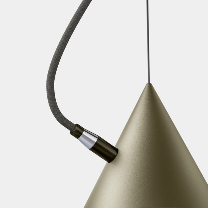 Castor hanglamp 20 cm - Olijfgrijs-donkergrijs-zwart - Noon
