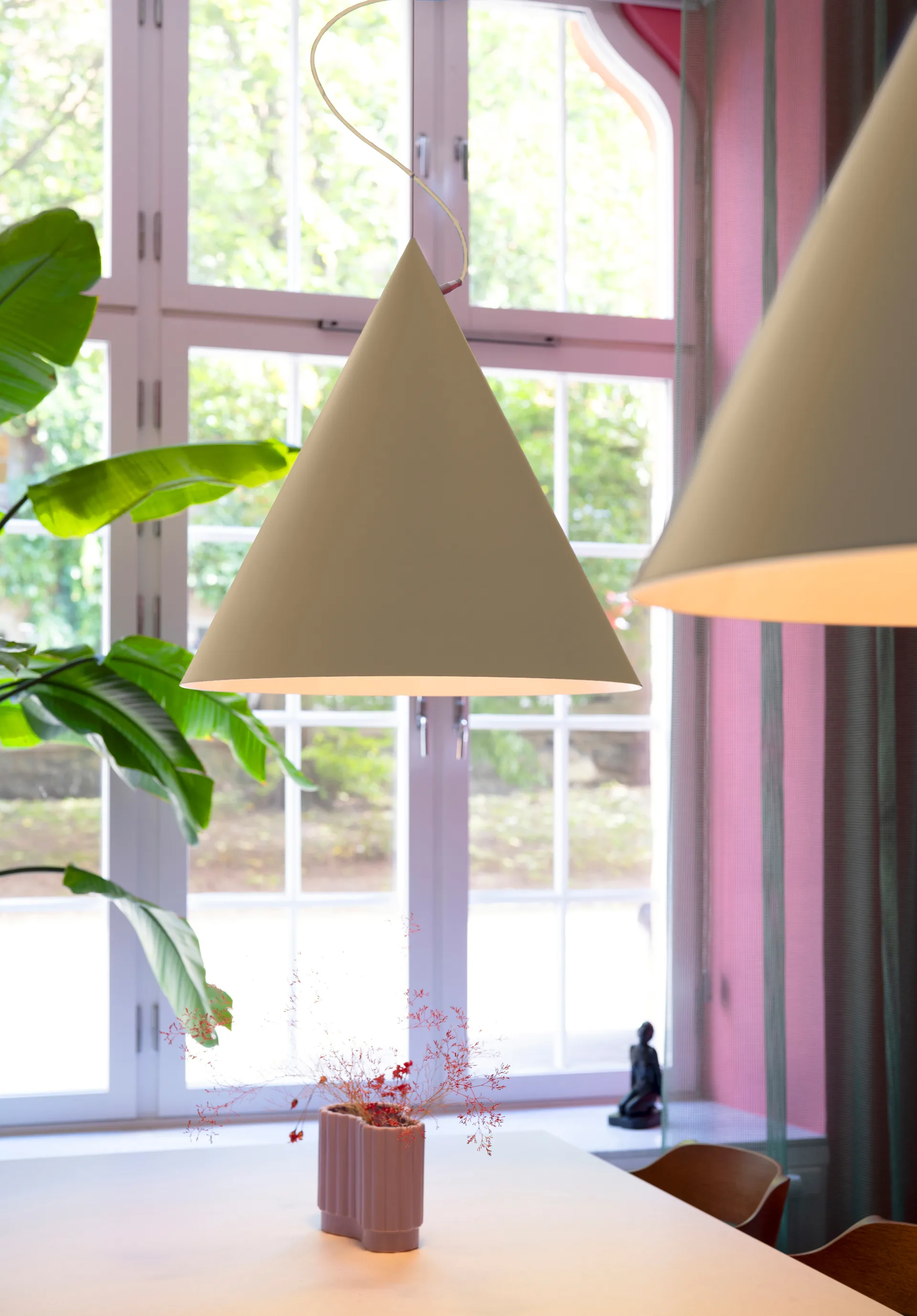 Castor hanglamp 60 cm, Beige-lichtbeige-zilver Noon
