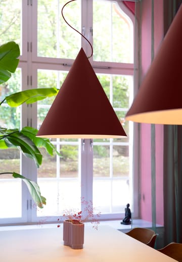 Castor hanglamp 60 cm - Bordeauxrood-donkerrood-messing - Noon