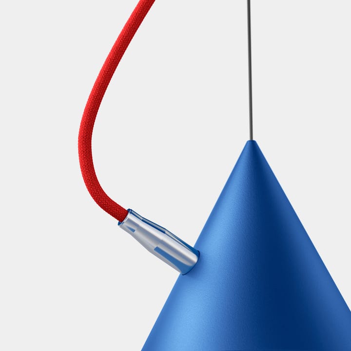 Castor hanglamp 60 cm, Helderblauw-rood-zilver Noon
