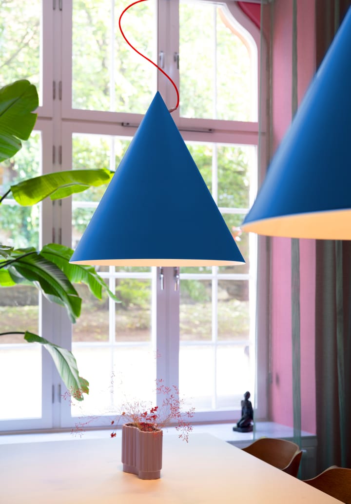 Castor hanglamp 60 cm, Helderblauw-rood-zilver Noon