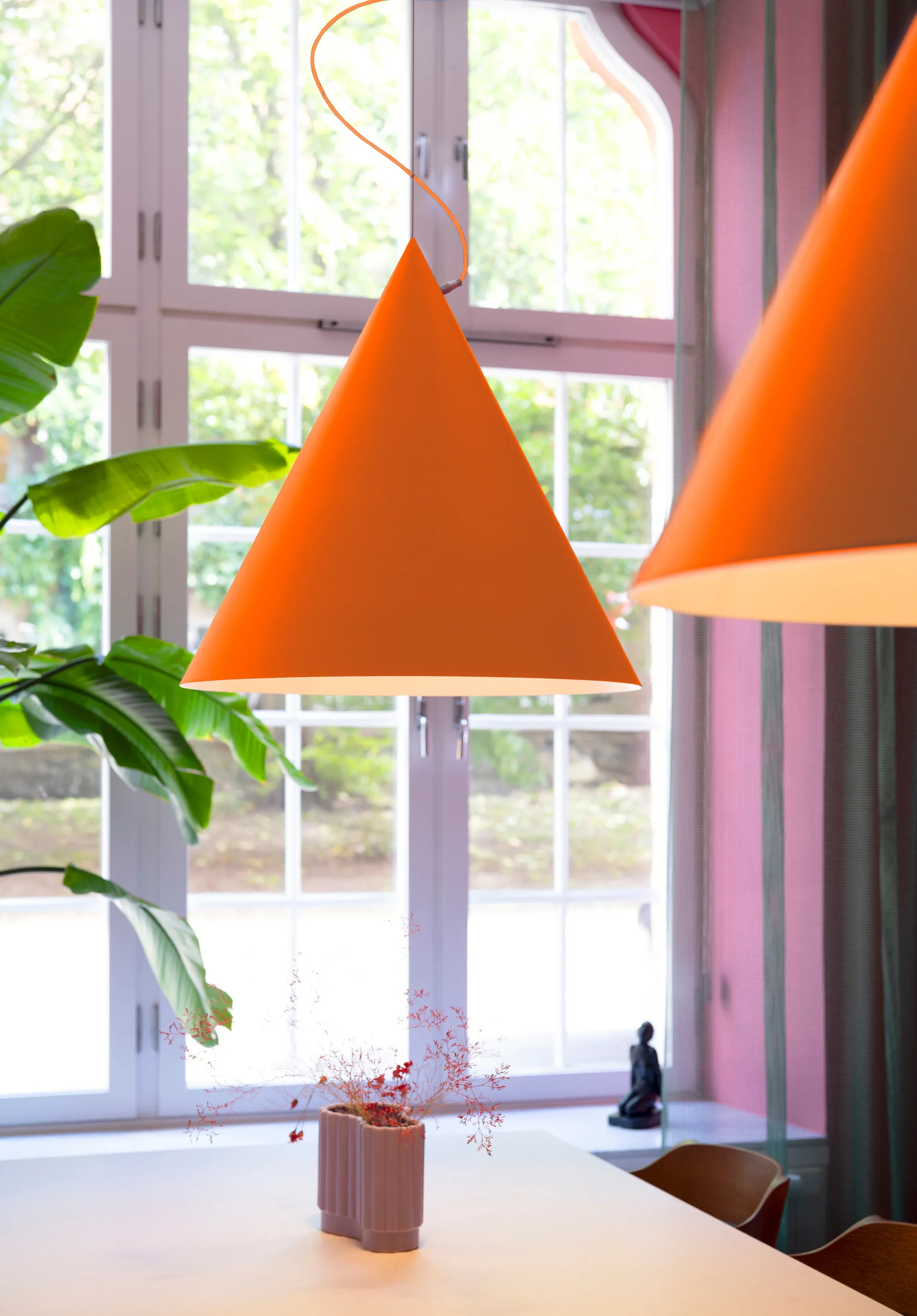 Castor hanglamp 60 cm, Oranje-oranje-zilver Noon