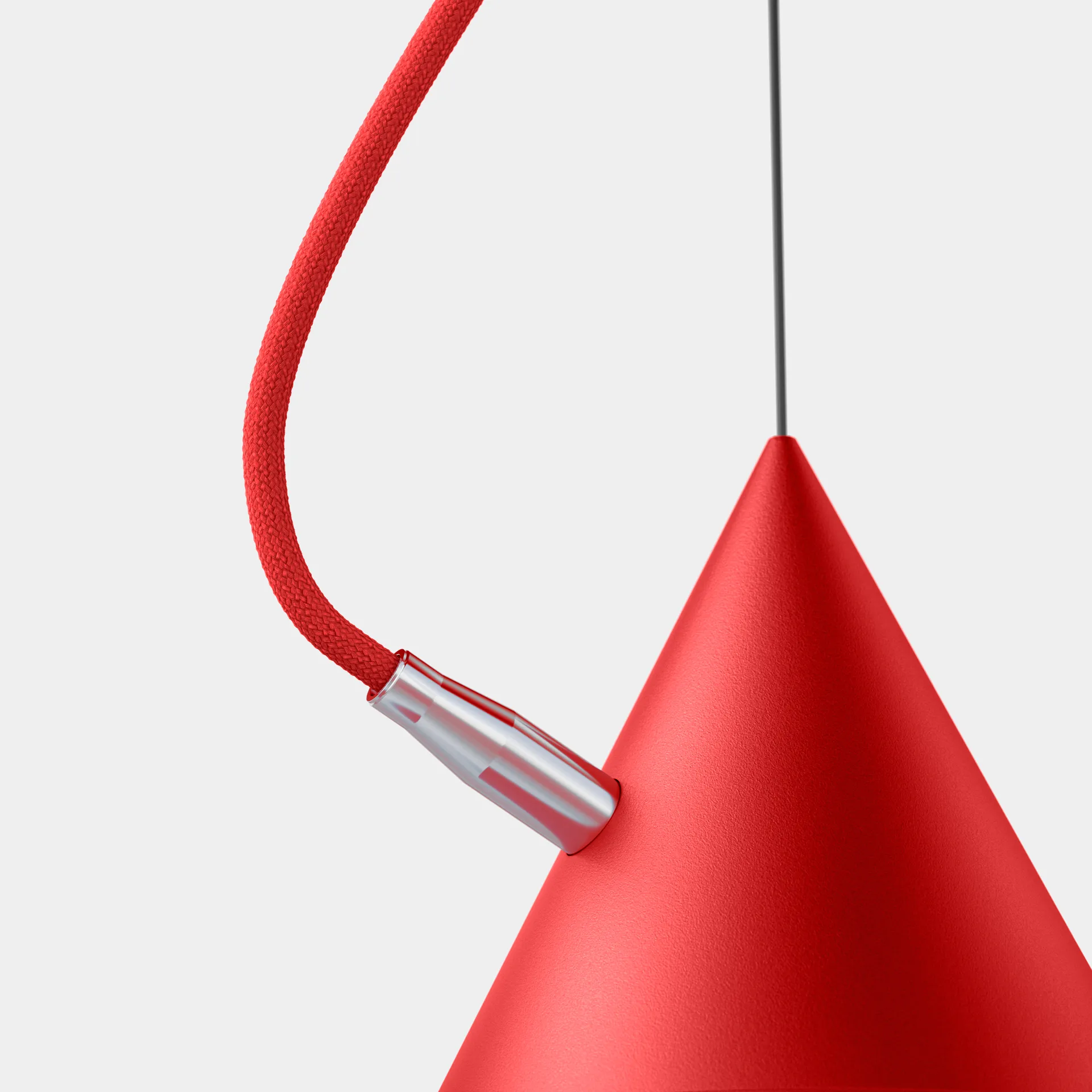 Castor hanglamp 60 cm, Rood-rood-zilver Noon