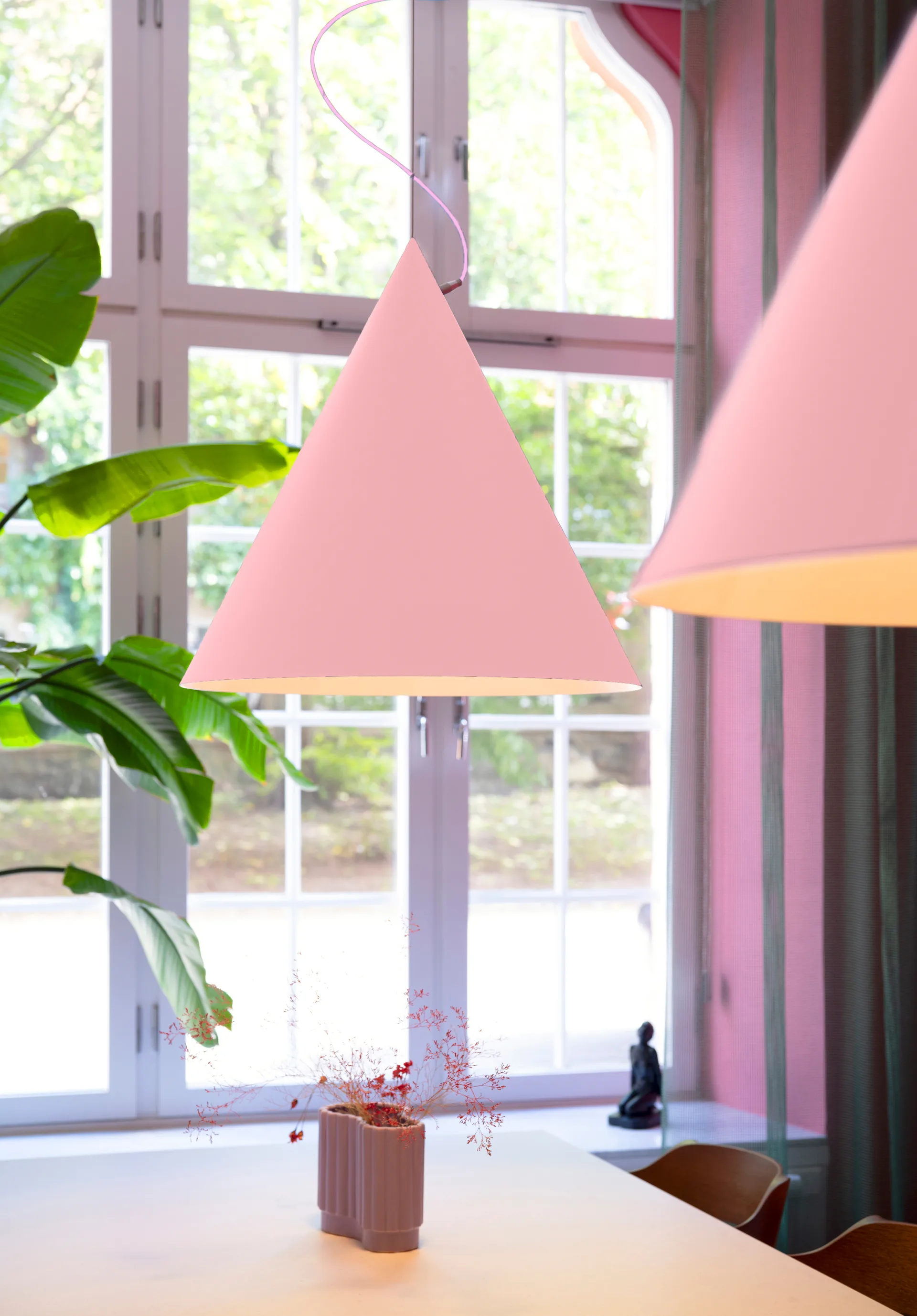 Castor hanglamp 60 cm, Roze-roze-zilver Noon