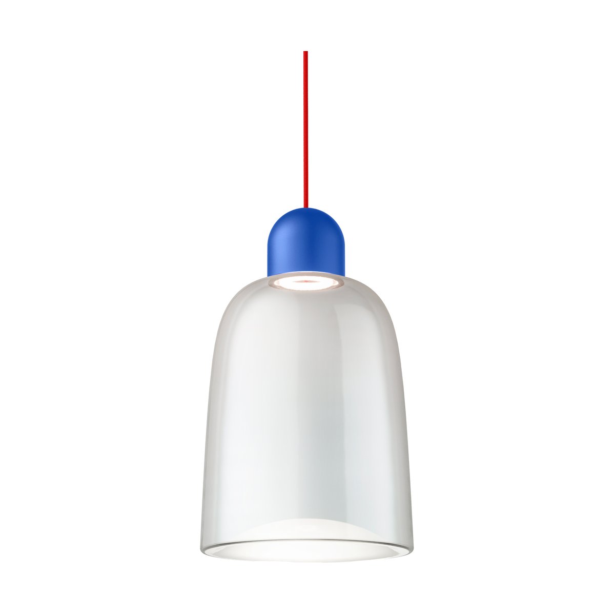 Noon Dia hanglamp 27 cm Klaarblauw-rood