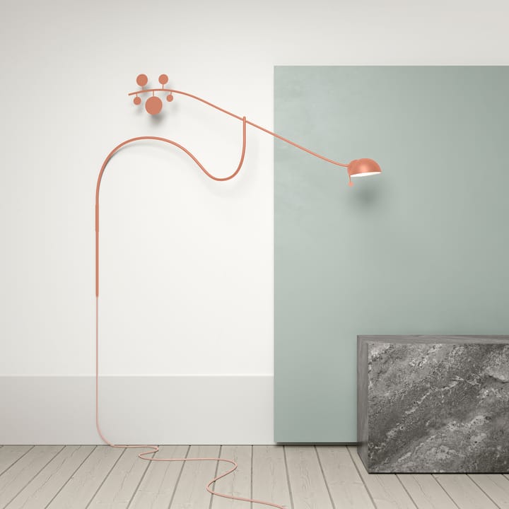 Juno wandlamp, Abrikoos-abrikoos Noon