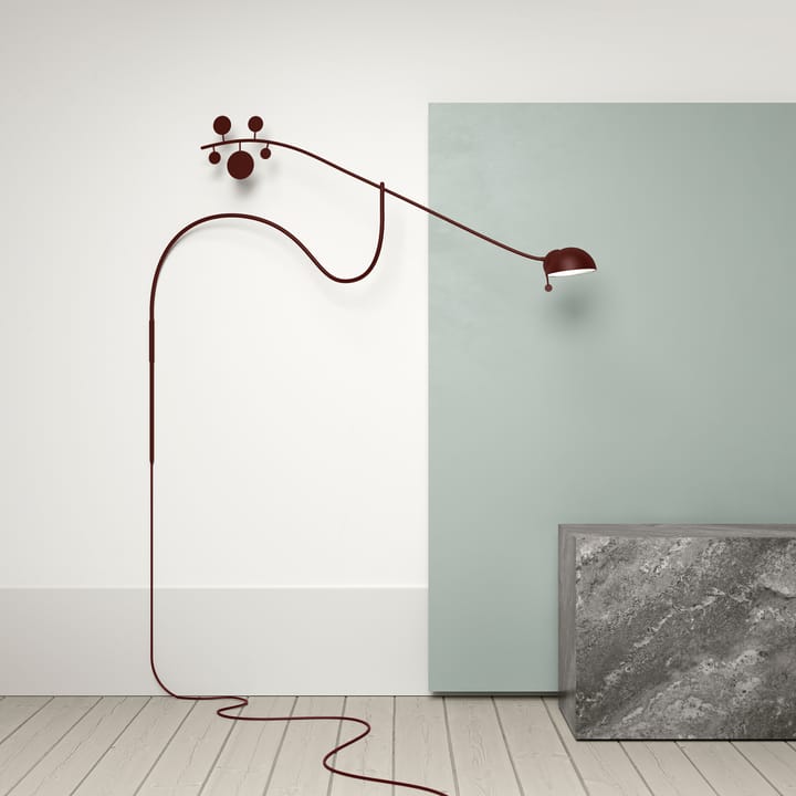 Juno wandlamp, Bordeauxrood-donkerrood Noon