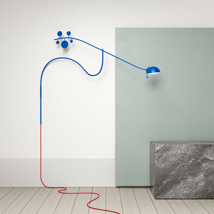 Juno wandlamp, Klaarblauw-rood Noon