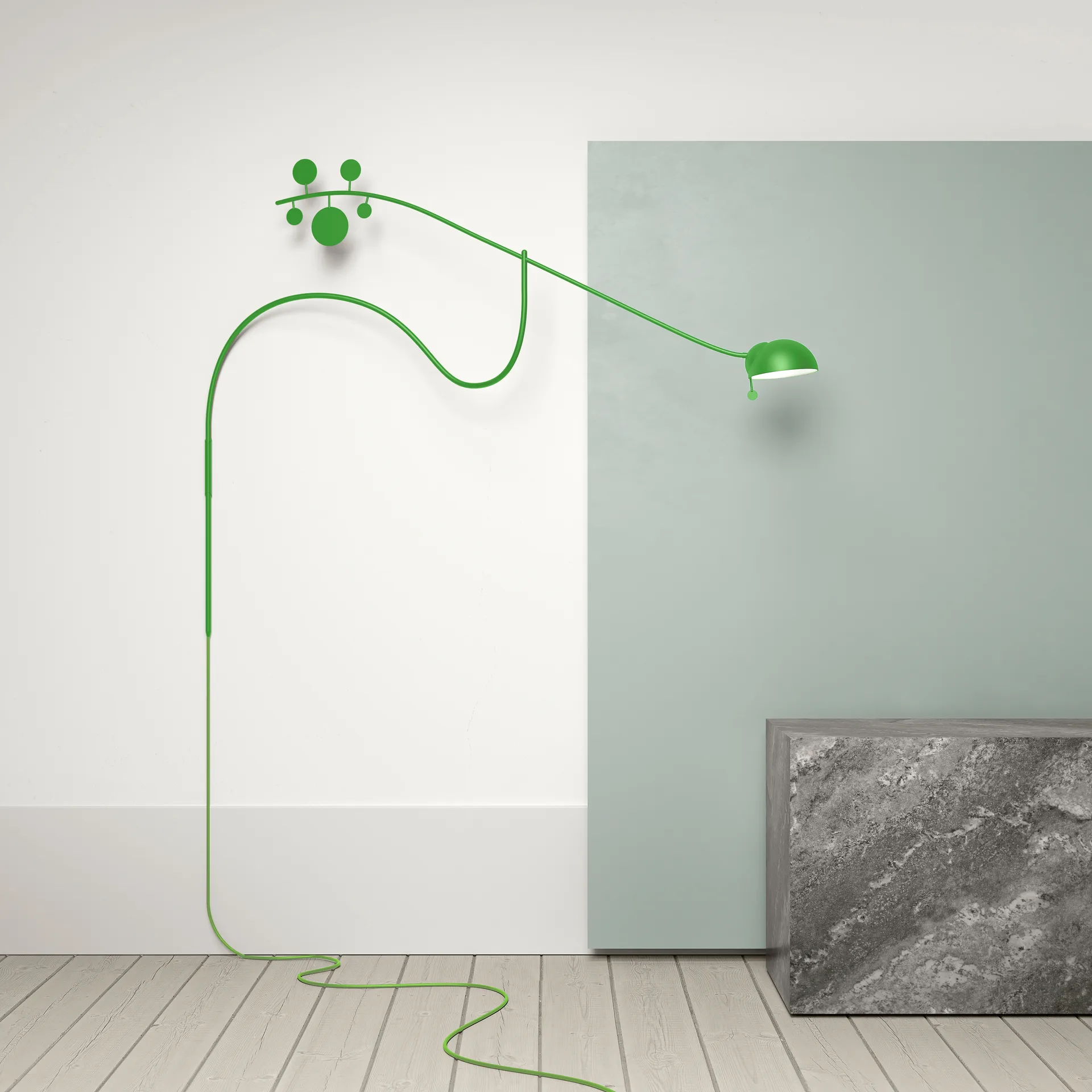 Juno wandlamp, Lichtgroen-lichtgroen Noon