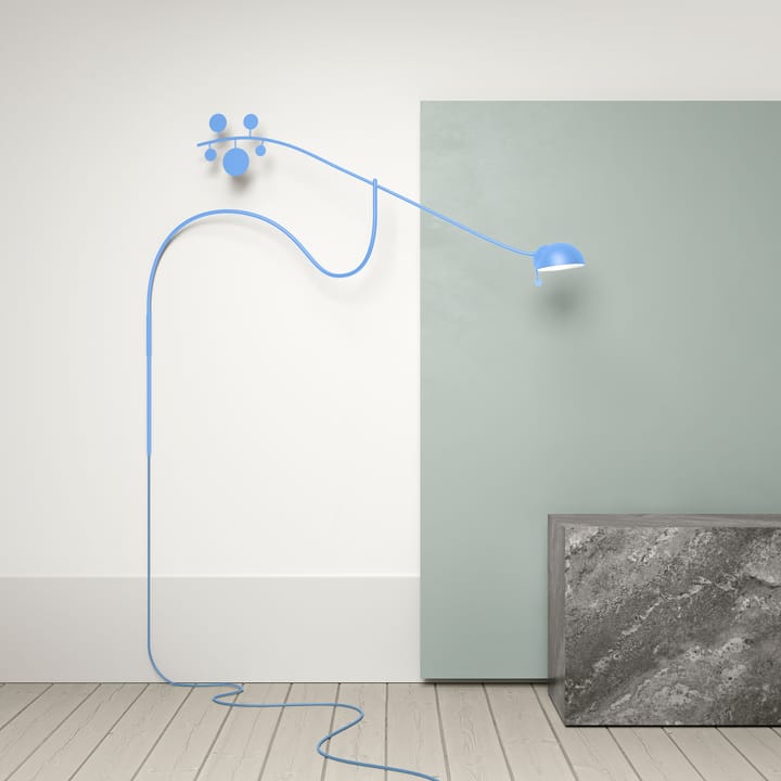 Juno wandlamp, Pastelblauw-lichtblauw Noon