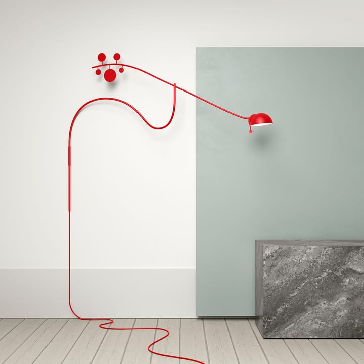 Juno wandlamp, Rood-rood Noon