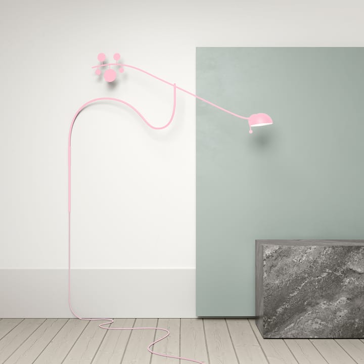 Juno wandlamp, Rosa-roze Noon