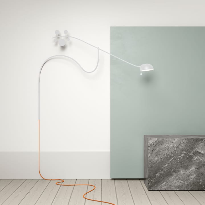 Juno wandlamp, Wit-oranje Noon