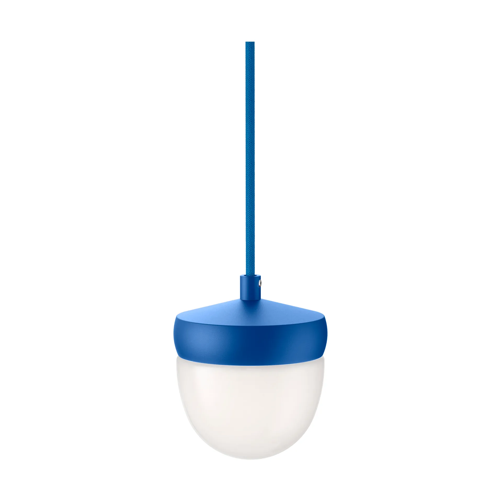 Pan hanglamp frosted 10 cm, Blauw-blauw Noon