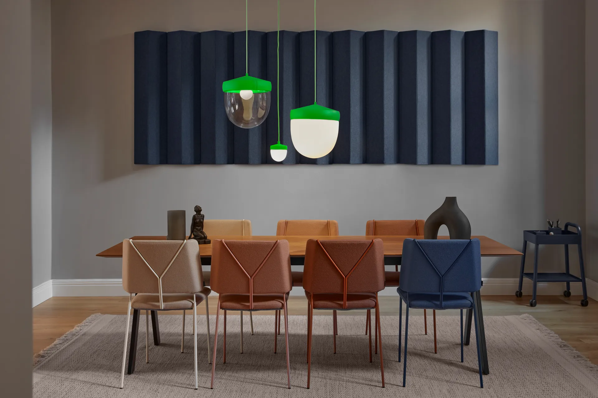 Pan hanglamp frosted 10 cm, Lichtgroen-lichtgroen Noon