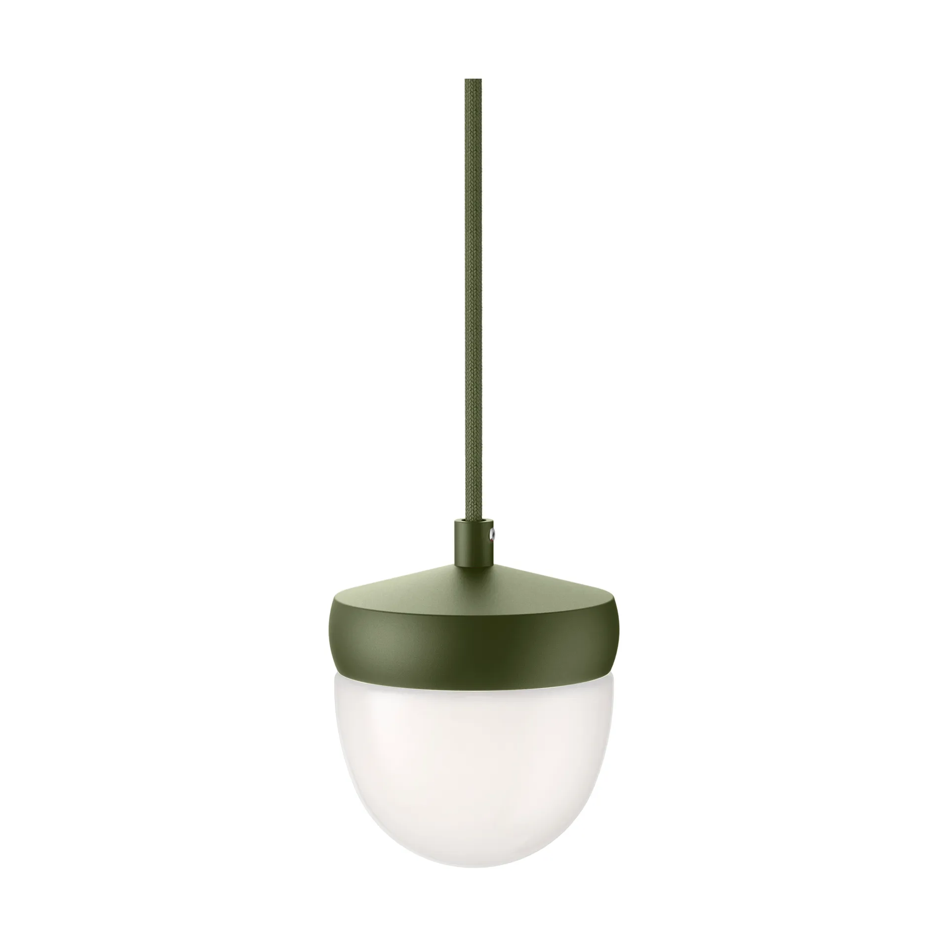 Pan hanglamp frosted 10 cm, Militairgroen-groen Noon