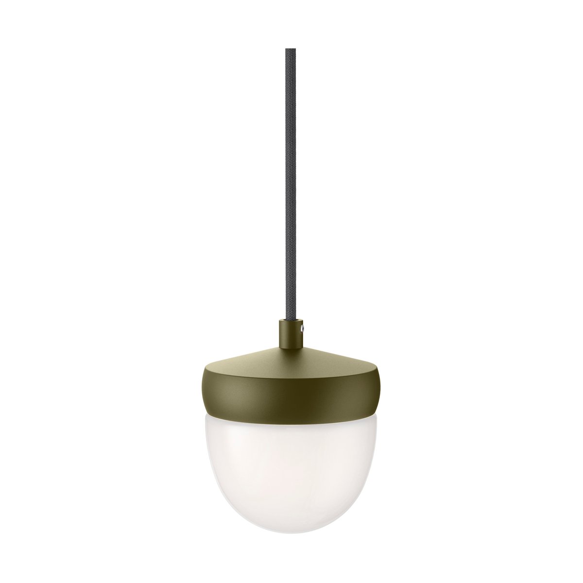 Noon Pan hanglamp frosted 10 cm Olijfgrijs-donkergrijs