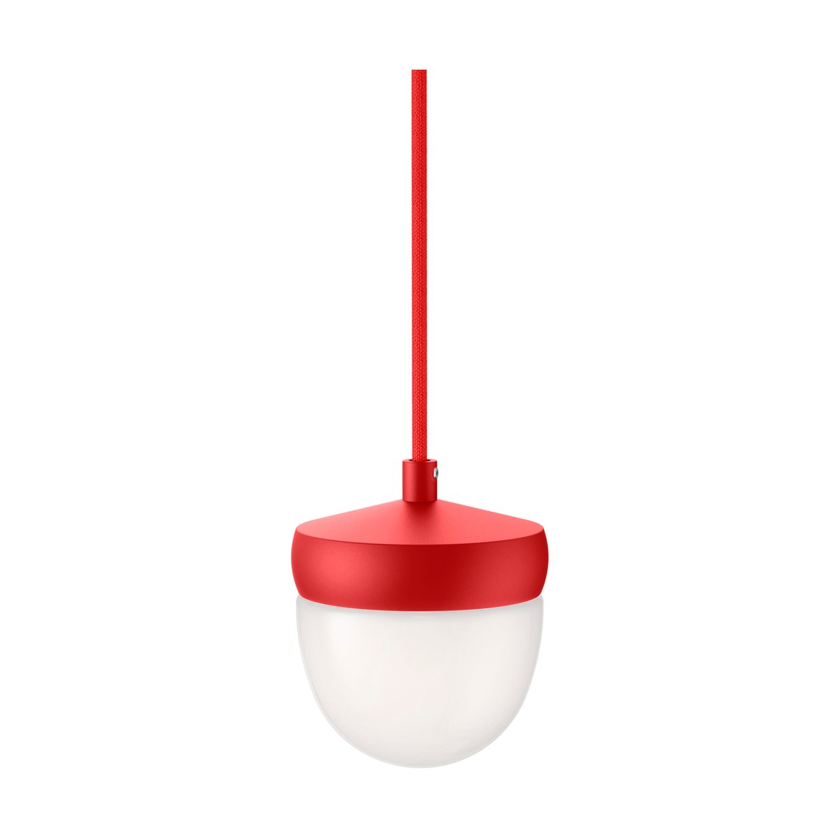 Noon Pan hanglamp frosted 10 cm Rood-rood