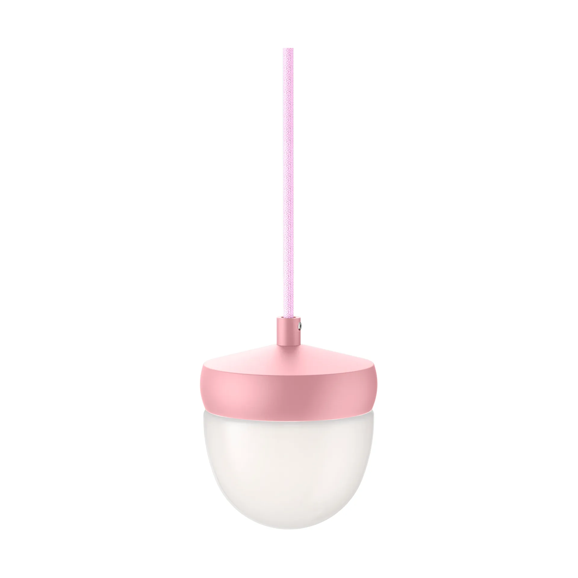 Pan hanglamp frosted 10 cm, Roze-roze Noon