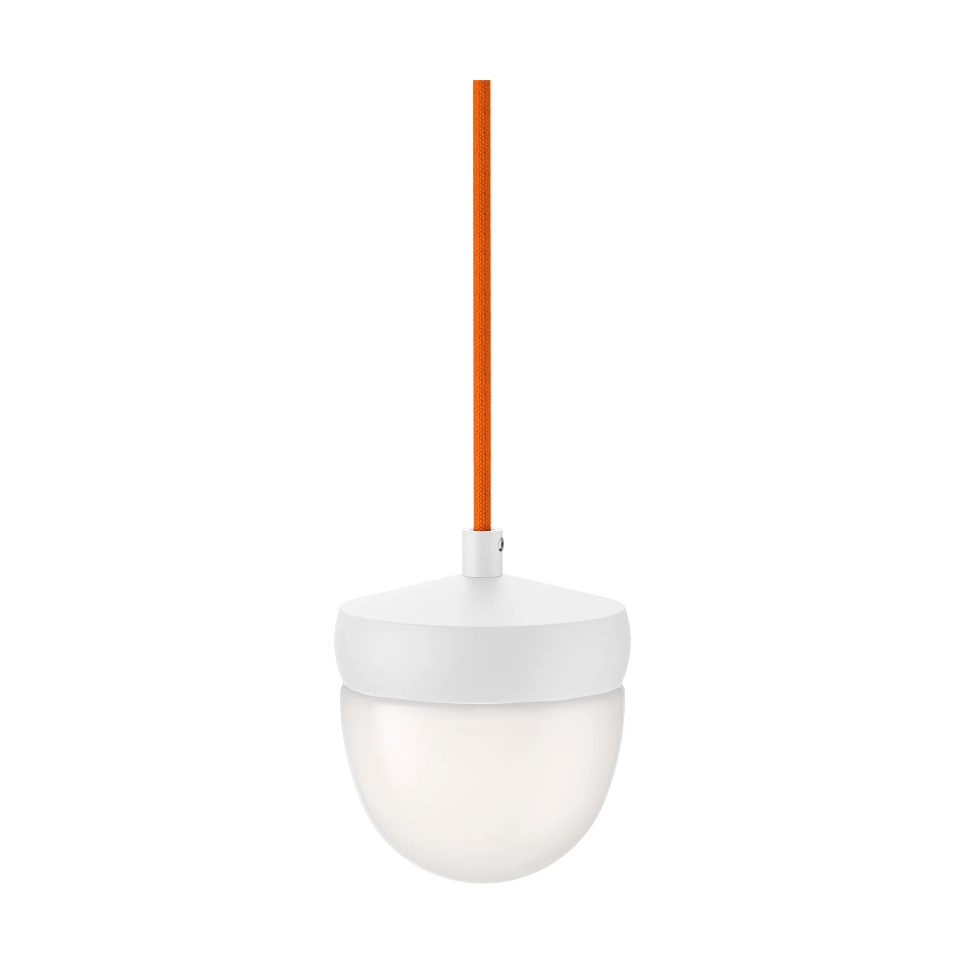 Pan hanglamp frosted 10 cm, Wit-oranje Noon