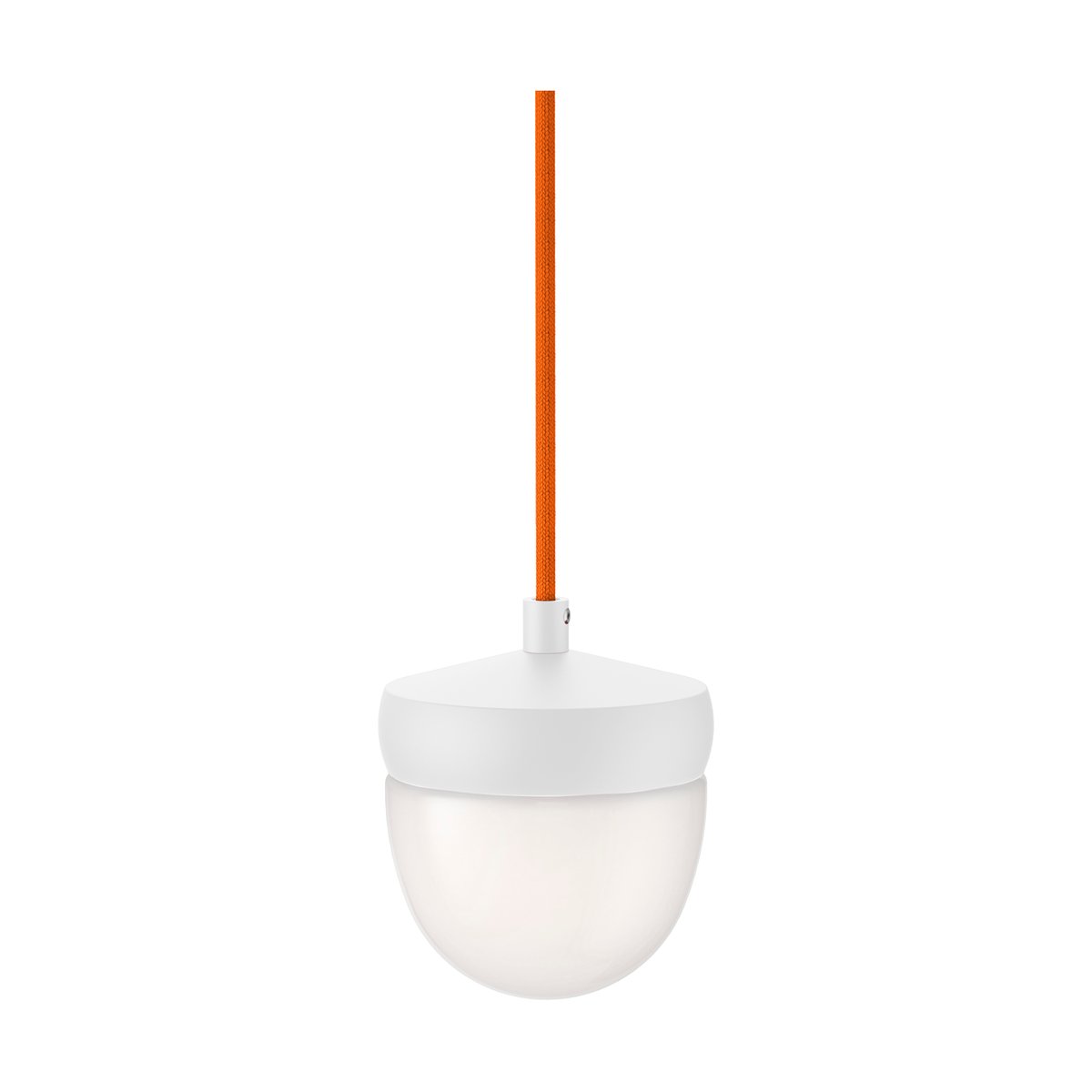 Noon Pan hanglamp frosted 10 cm Wit-oranje