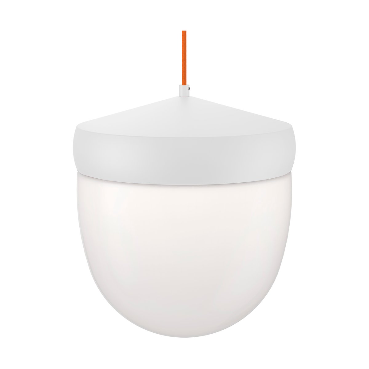 Noon Pan hanglamp frosted 30 cm Wit-oranje