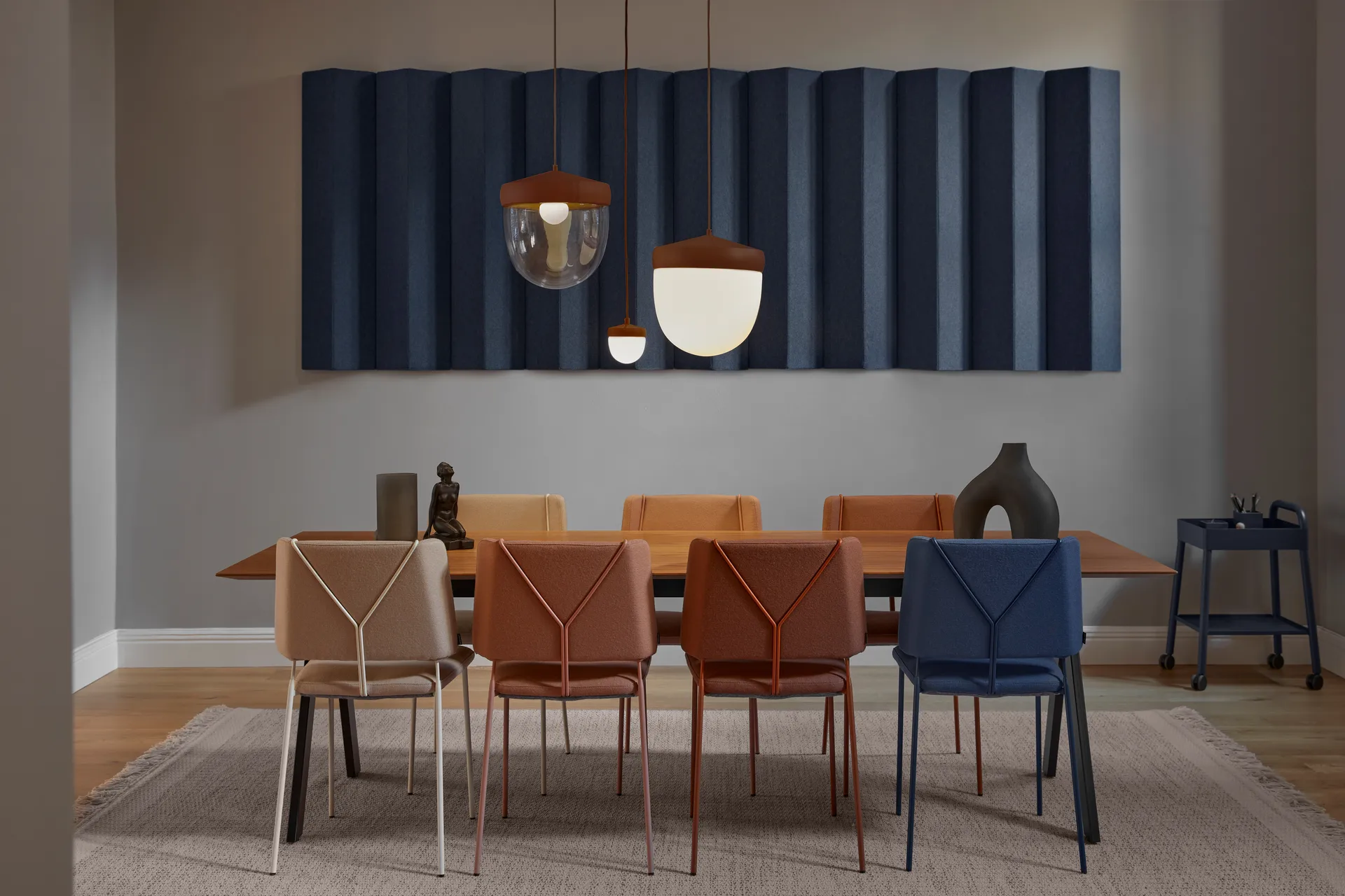 Pan hanglamp helder 30 cm, Bordeauxrood-donkerrood Noon