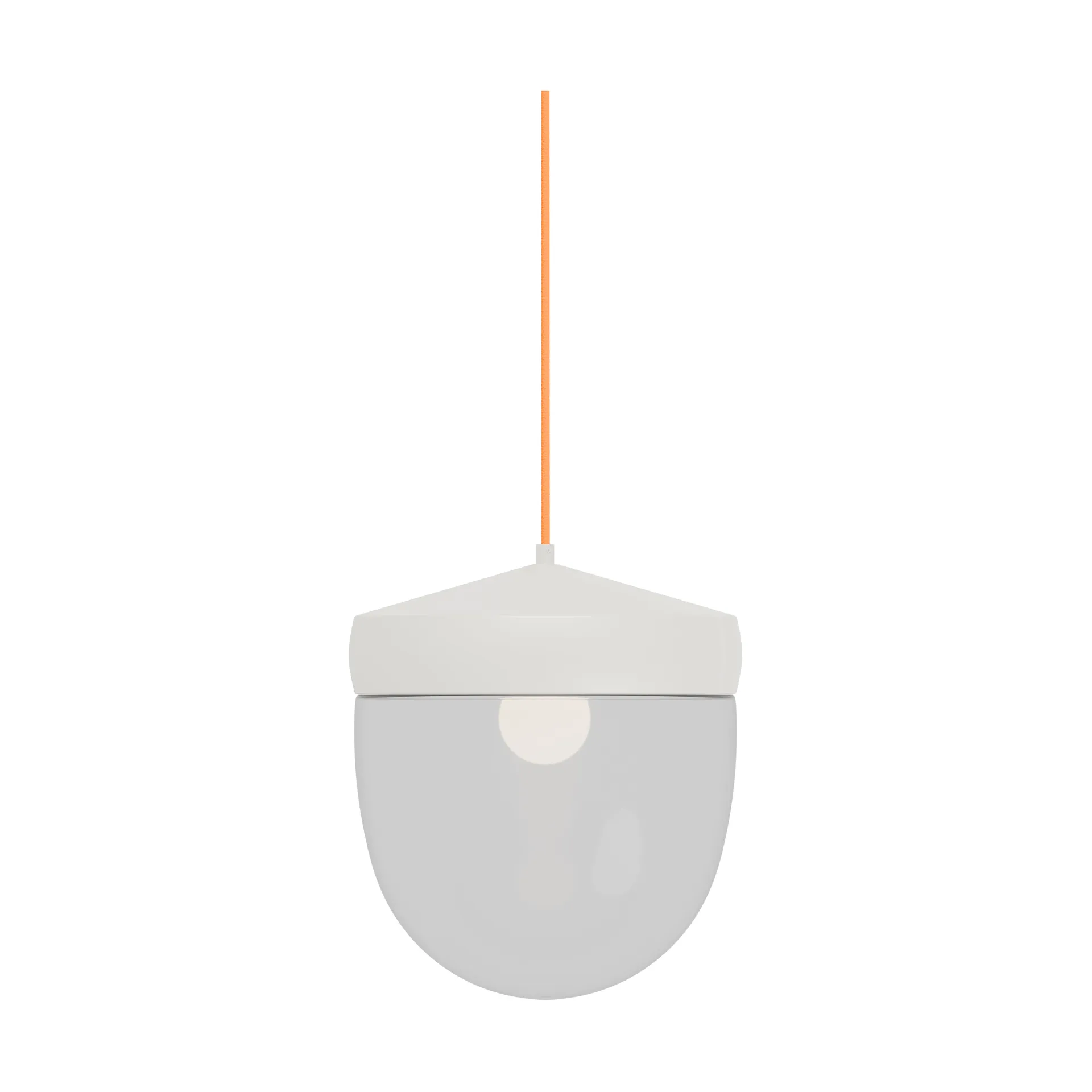 Pan hanglamp helder 30 cm, Wit-oranje Noon