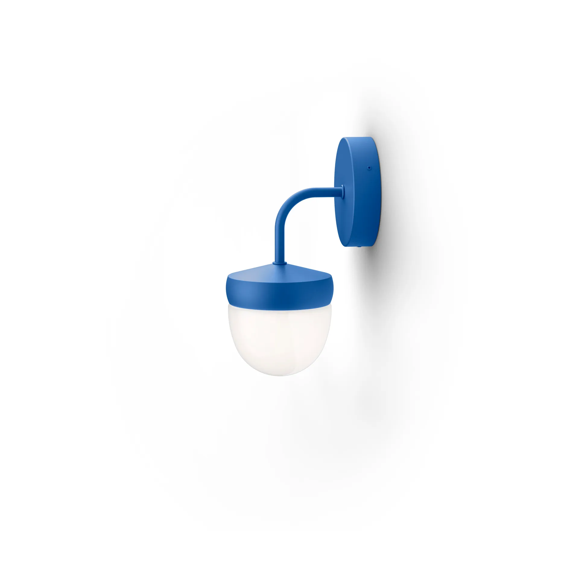Pan wandlamp frosted 10 cm, Blauw Noon
