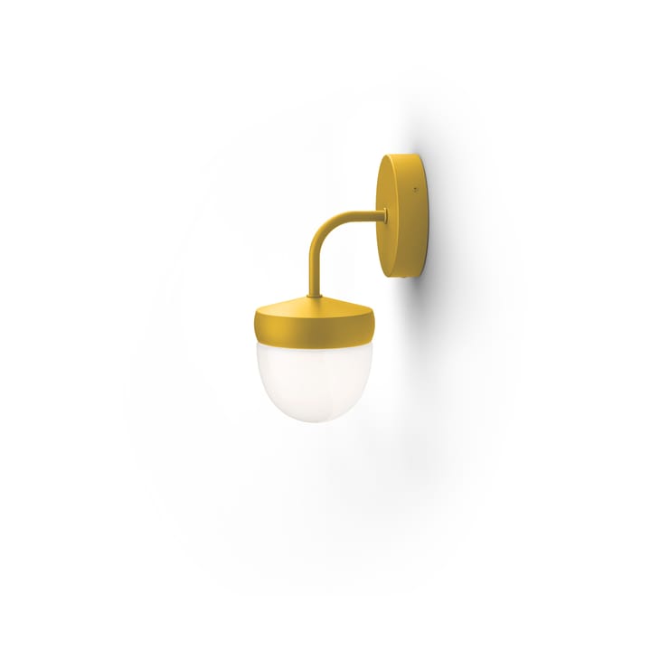 Pan wandlamp frosted 10 cm - Goudgeel - Noon