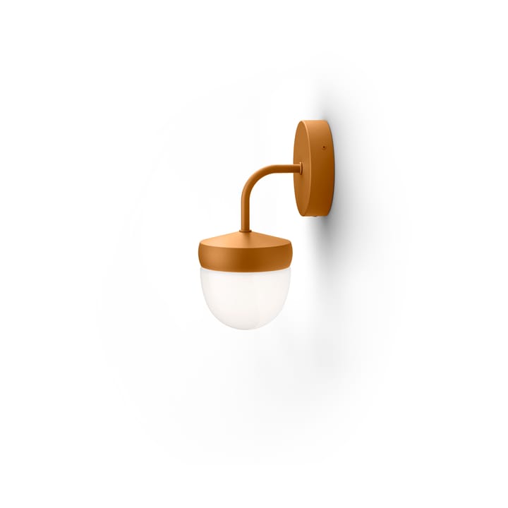 Pan wandlamp frosted 10 cm - Kastanjebruin - Noon