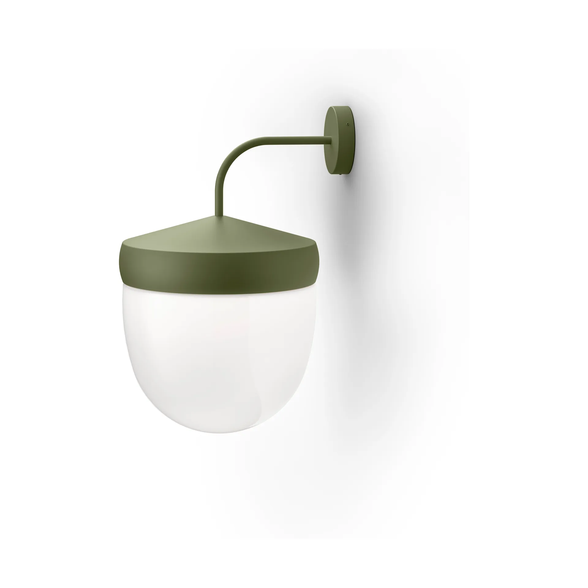 Pan wandlamp frosted 30 cm, Militairgroen Noon