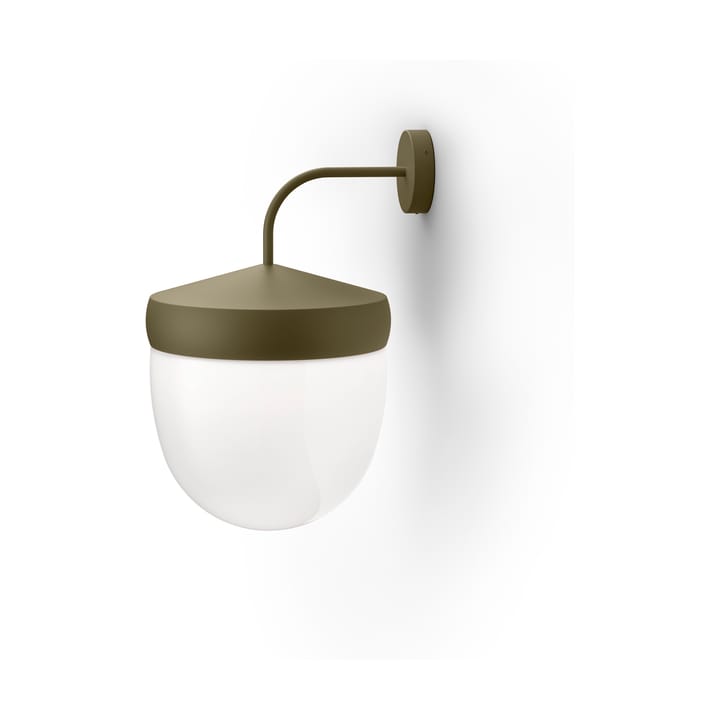 Pan wandlamp frosted 30 cm - Olijfgrijs - Noon