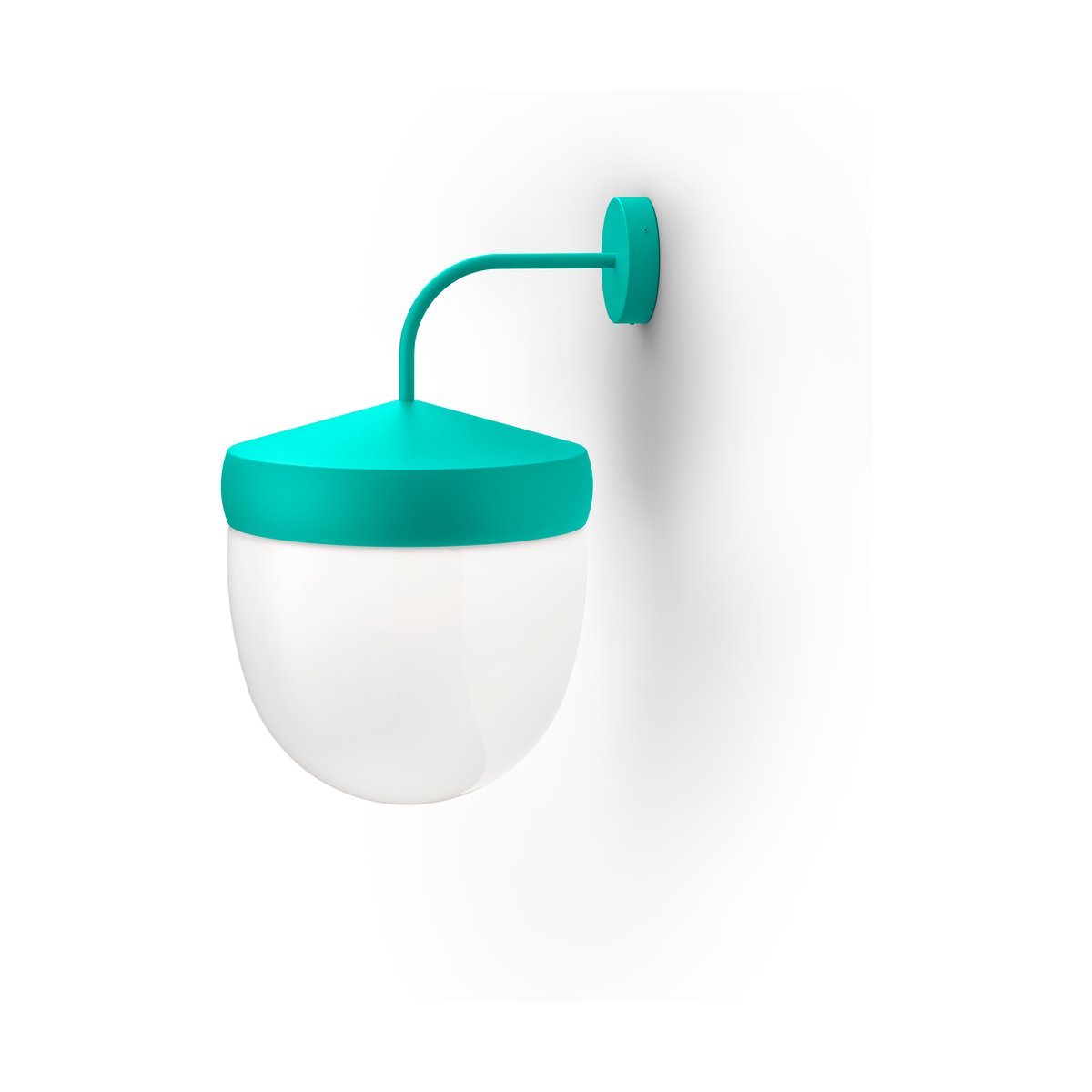 Noon Pan wandlamp frosted 30 cm Turkoois | Scandinavisch Interieur | Wandlampen | Turkoois