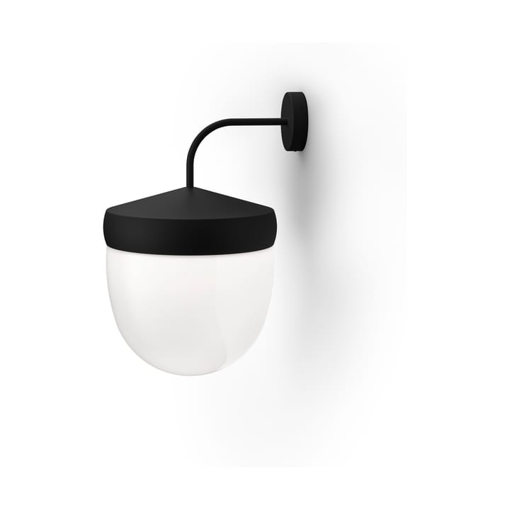 Pan wandlamp frosted 30 cm - Zwart - Noon