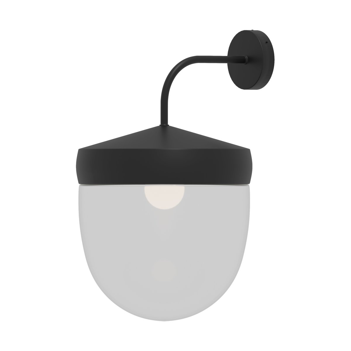 Noon Pan wandlamp helder 30 cm Zwart