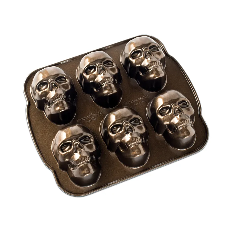 Bakvorm schedels 30x25 cm, Bruin Nordic Ware