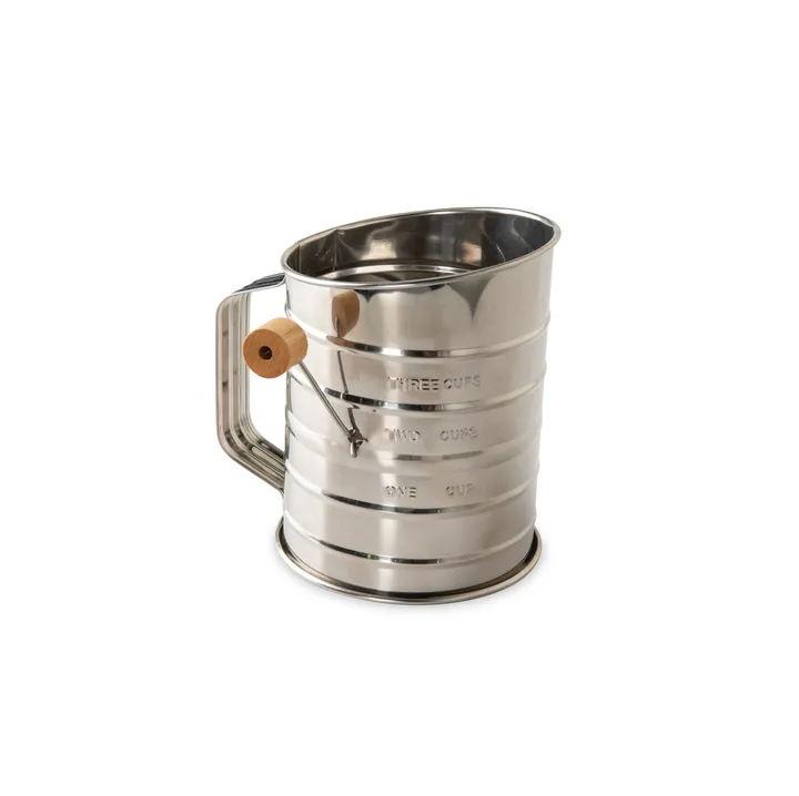 Meelzeef met houten handvat - Roestvrij staal - Nordic Ware