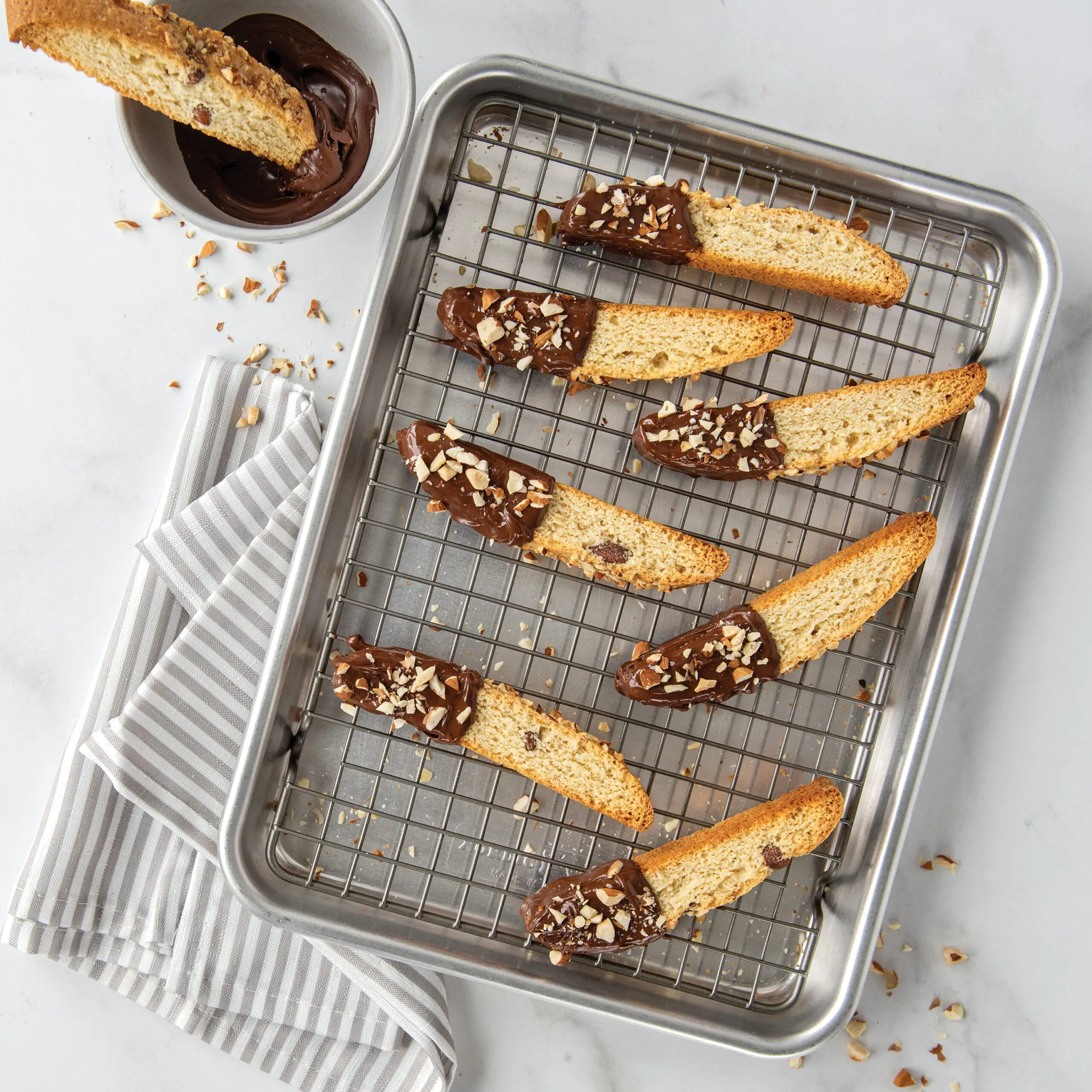 Naturals quarter sheet bakplaat met rooster, Zilverkleurig Nordic Ware