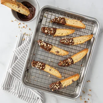 Naturals quarter sheet bakplaat met rooster - Zilverkleurig - Nordic Ware