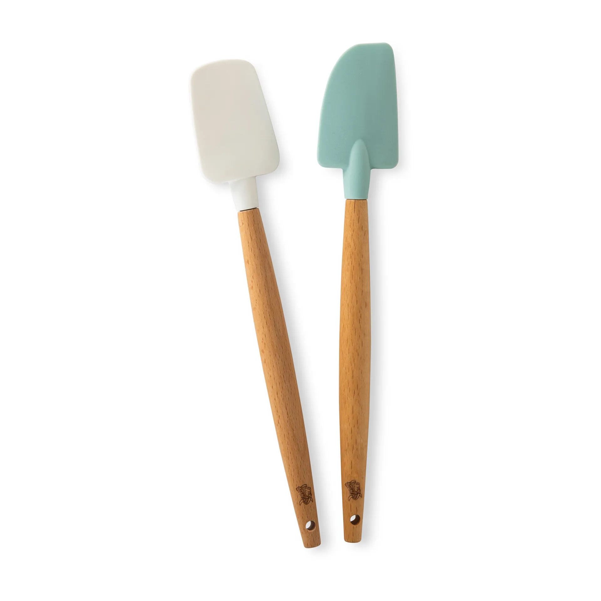 Nordic Ware minipannenlikker beukenhout 2-pack, Wit,blauw Nordic Ware