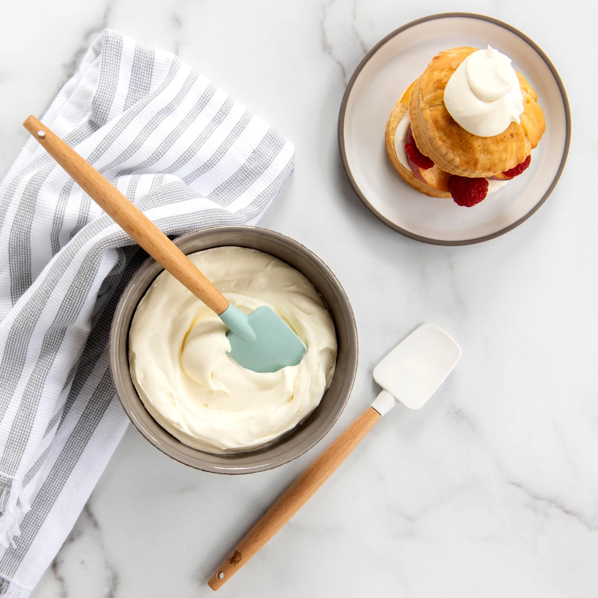 Nordic Ware minipannenlikker beukenhout 2-pack, Wit,blauw Nordic Ware